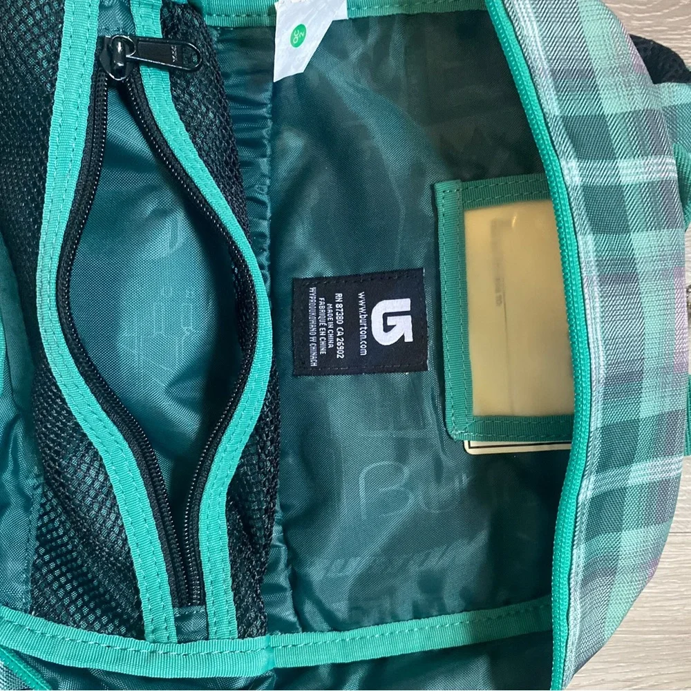 Burton Teal Checkered Backpack - Picture 3 of 4